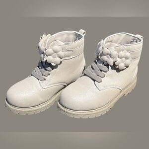 CARTERS Tan Boots with Flower Design and Sparkle